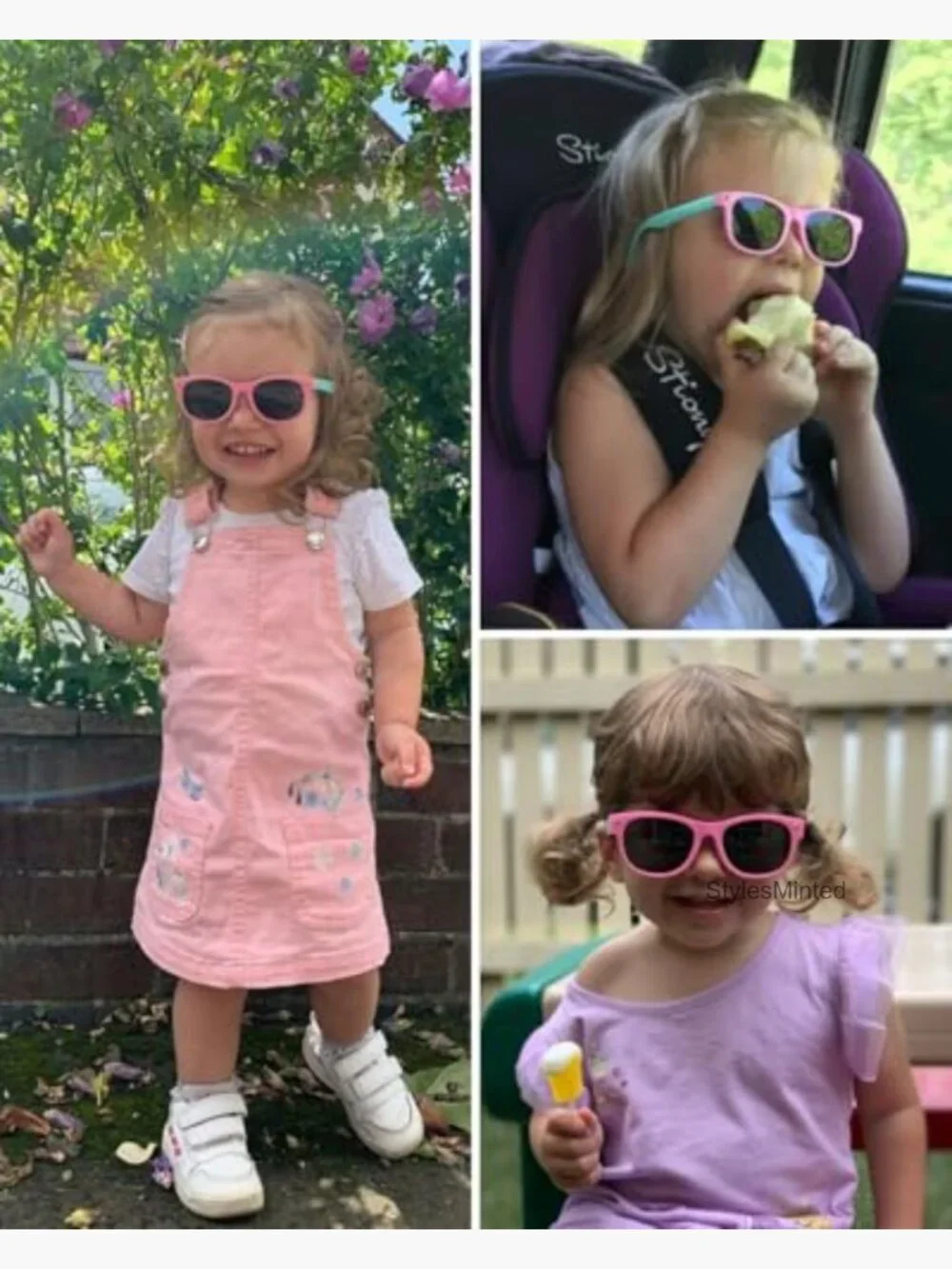 Kids Polarized Sunglasses UV Protection Flexible Rubber 3 Pack
